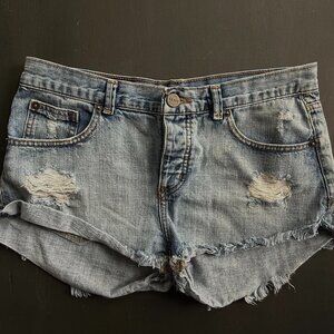 Amuse Society | Distressed Jean Shorts